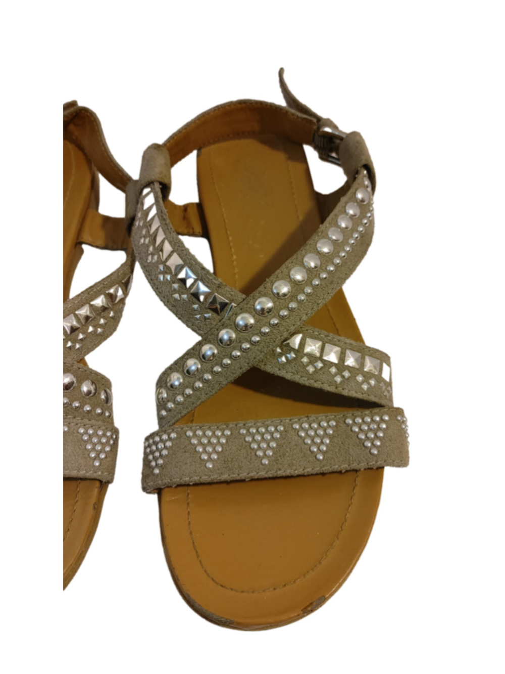 Decree Suede Sandals w. Metal Studs Size 9